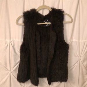 Brown Rabbit Fur vest